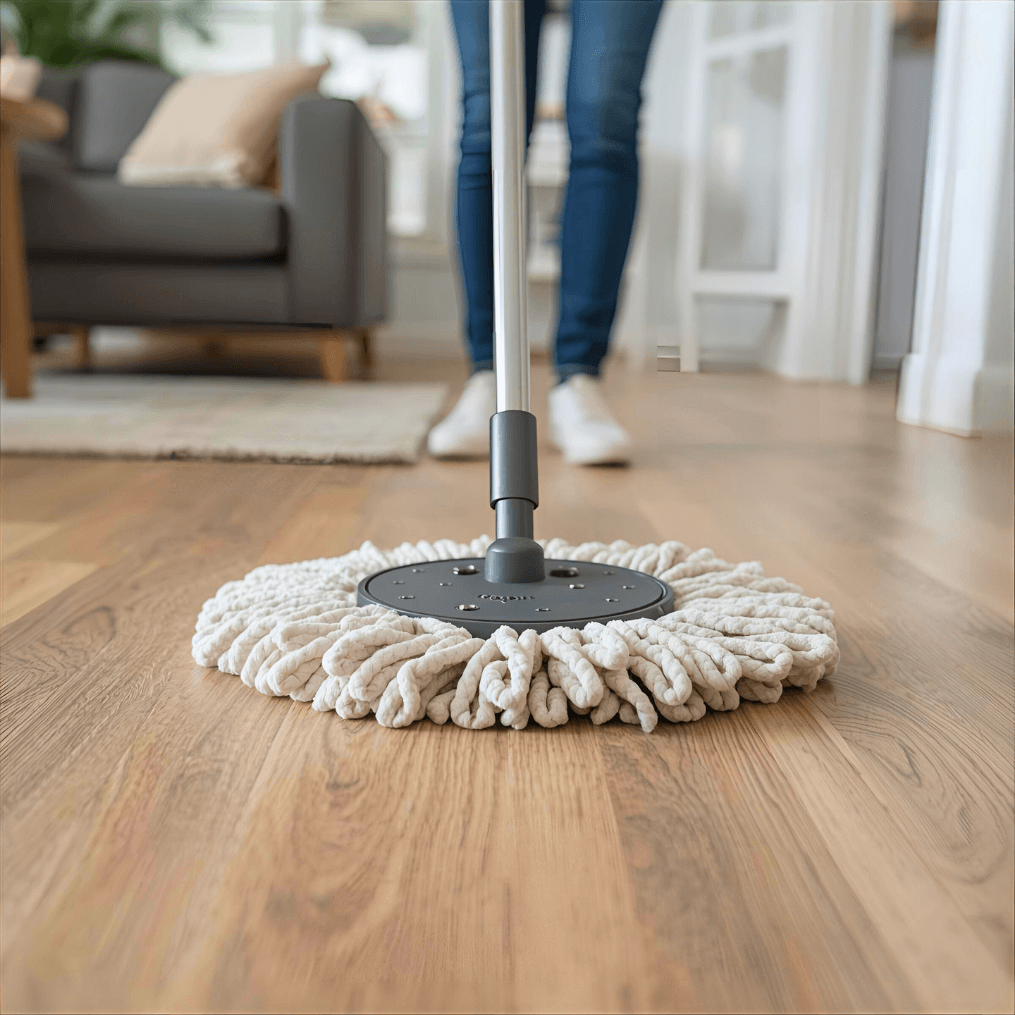 mopping floors