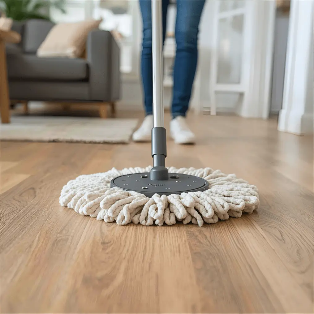 mopping floors